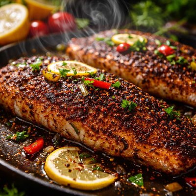 Image of Blackened Spicy Snapper Fillets
