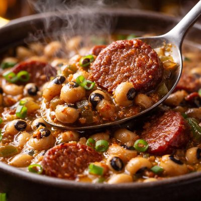 Image of Blackeyed Peas and Cajun Sausage