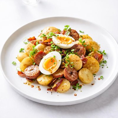 Image of Blokey Egg and Sausage Potato Salad