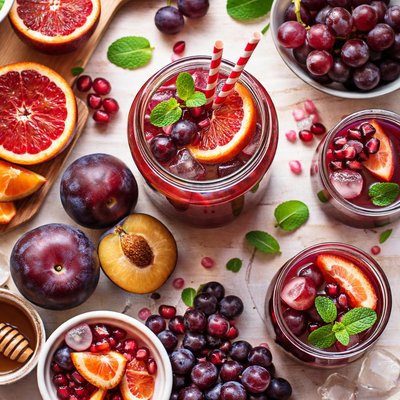 Image of Blood Orange Plum and Grape Juice