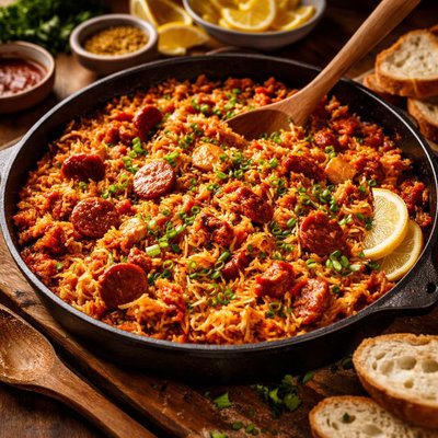 Image of Bloody Mary Style Cabbage Jambalaya