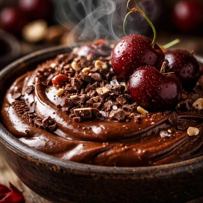 Image of Blow Your Mind Amazing Chocolate Cherry Pudding Raw