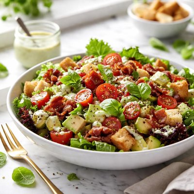 Image of Blt Salad with Creamy Basil Dressing