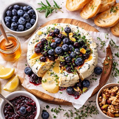 Image of Blue Brie Baked Brie with Blueberries