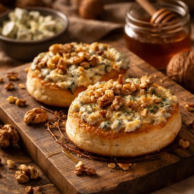 Image of Blue Cheese and Walnut Crumpets