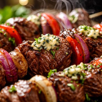 Image of Blue Cheese Beef Kabobs