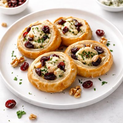 Image of Blue Cheese Cranberry and Walnut Pinwheels