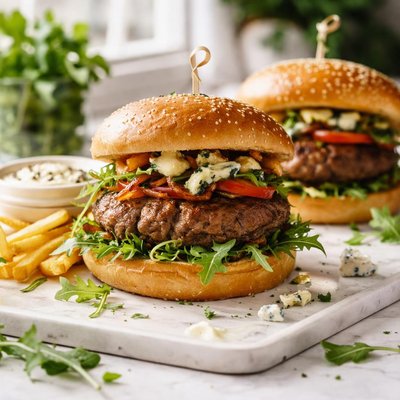 Image of Blue Cheese Lamb Burgers
