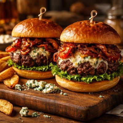 Image of Blue Cheese Treasure Burgers