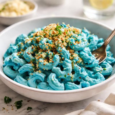 Image of Blue Macaroni and Cheese