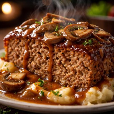 Image of Blue Plate Meat Loaf with Mushroom Pan Gravy