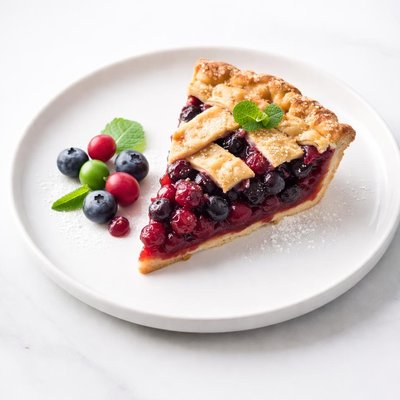 Image of Blue Ribbon Cranberry Blueberry Pie