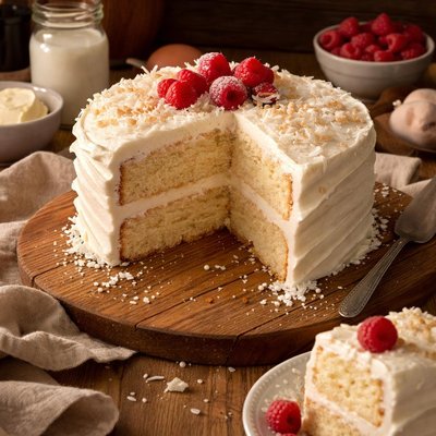 Image of Blue Ribbon White Cake