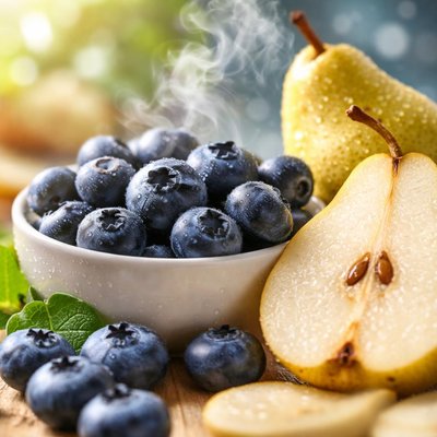 Image of Blueberries and Pears for Baby