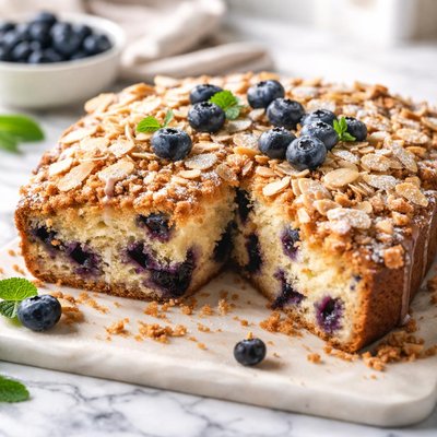 Image of Blueberry Almond Coffee Cake Low Fat