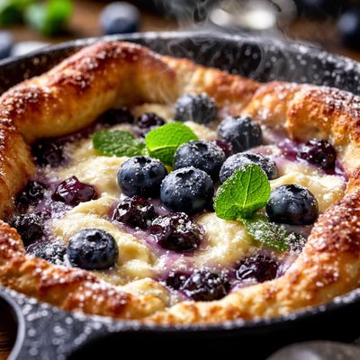 Image of Blueberry and Cream Cheese Dutch Baby