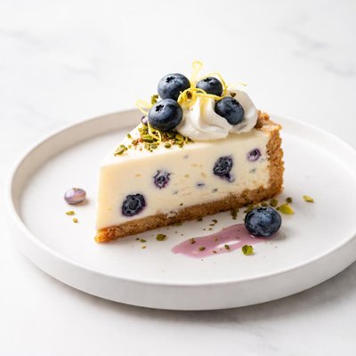 Image of Blueberry and Lemon Ricotta Cheesecake Gluten Free