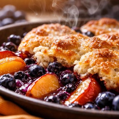 Image of Blueberry and Nectarine Cobbler