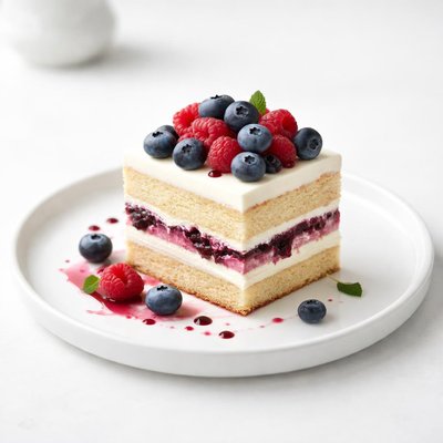 Image of Blueberry and Raspberry Cake