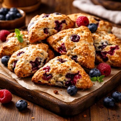 Image of Blueberry and Raspberry Scones