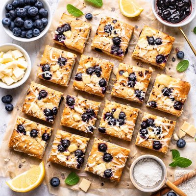 Image of Blueberry and White Chocolate Squares