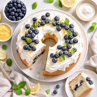 Image of Blueberry Angel Food Cake