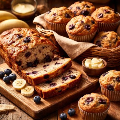Image of Blueberry Banana Bread or Muffins