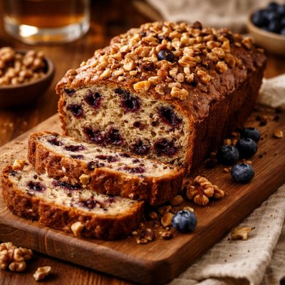 Image of Blueberry Black Walnut Bread Cake
