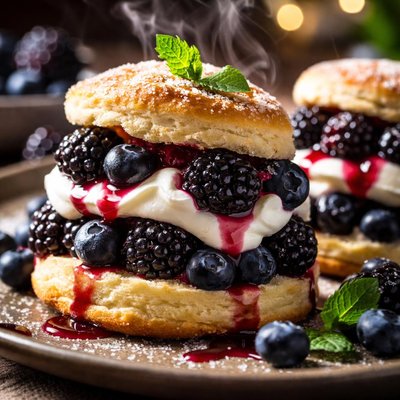 Image of Blueberry Blackberry Shortcakes