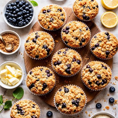 Image of Blueberry Buckle Muffins