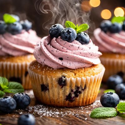 Image of Blueberry Cake Cupcakes