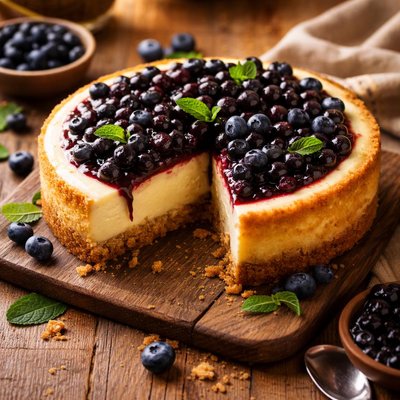 Image of Blueberry Cheesecake and Crust