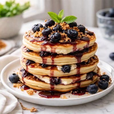 Image of Blueberry Cheesecake Flapjacks