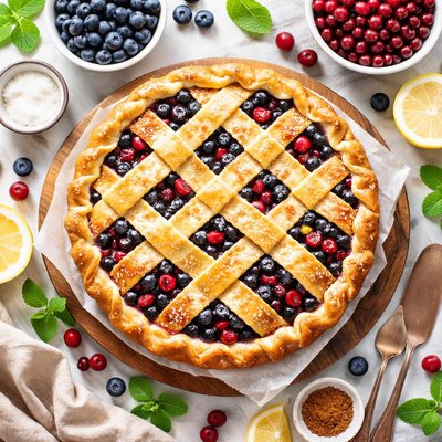Image of Blueberry Cranberry Pie
