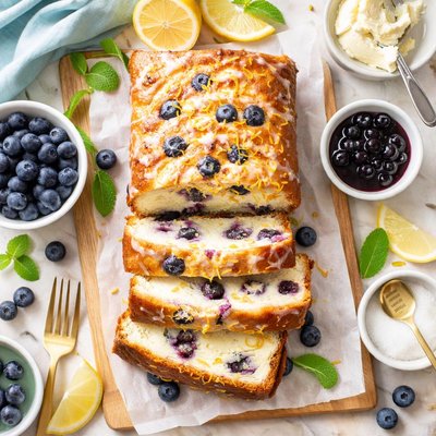 Image of Blueberry Cream Cheese Pound Cake