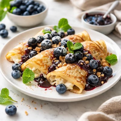 Image of Blueberry Crepes Diabetic