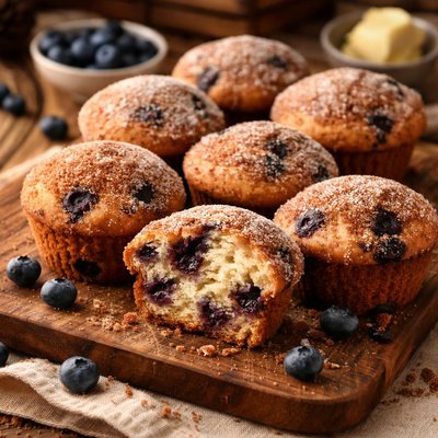 Image of Blueberry Doughnut Muffins