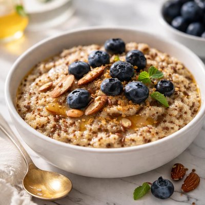 Image of Blueberry Flax Hot Cereal with Quinoa