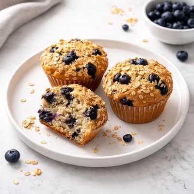 Image of Blueberry Golden Oat Muffins