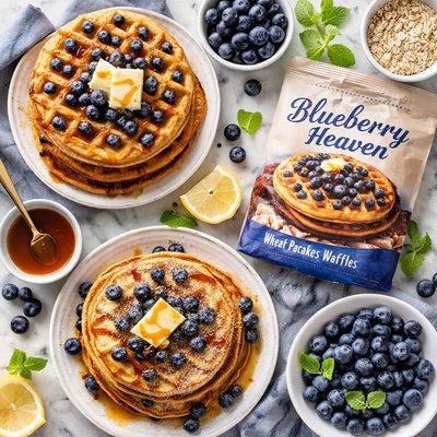 Image of Blueberry Heaven Wheat Pancakes Waffles