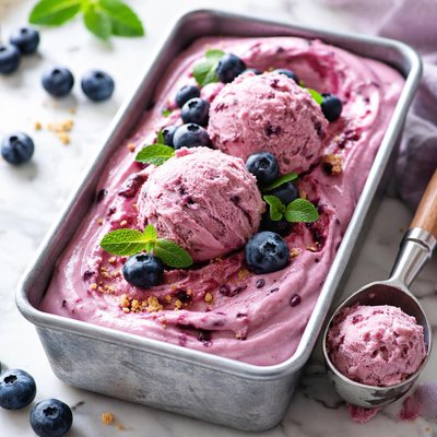 Image of Blueberry Ice Cream for Ice Cream Machine