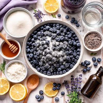 Image of Blueberry Lavender Pie Filling for Canning