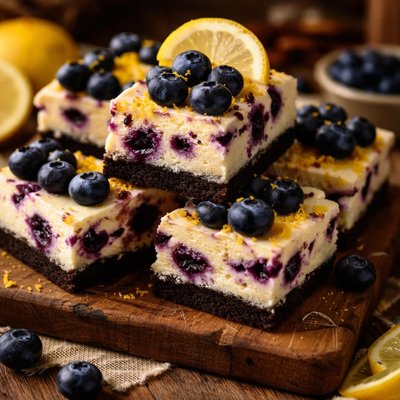 Image of Blueberry Lemon Oreo Cheesecake Bars