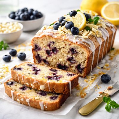 Image of Blueberry Lemon White Chocolate Quick Bread