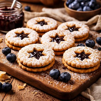 Image of Blueberry Linzer Cookies
