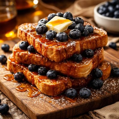 Image of Blueberry Maple Syrup French Toast