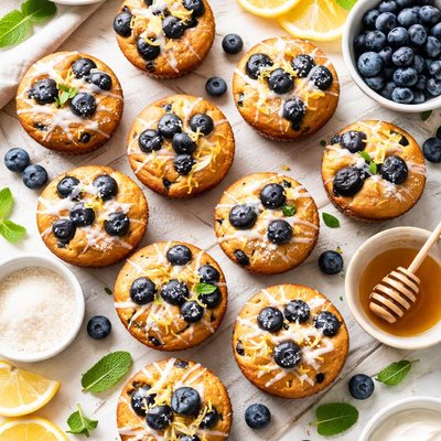 Image of Blueberry Mini Cakes Muffins