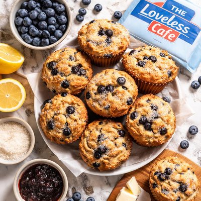 Image of Blueberry Muffins from the Loveless Cafe
