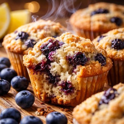 Image of Blueberry Muffins La Alton Brown Good Eats on Food Net