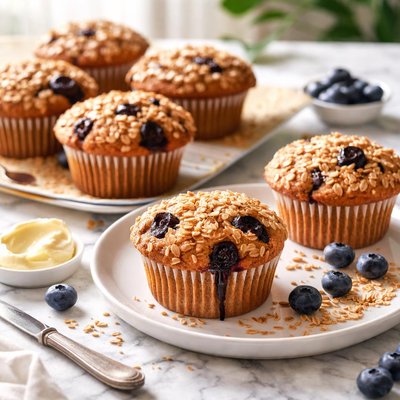 Image of Blueberry Oat Bran Muffins